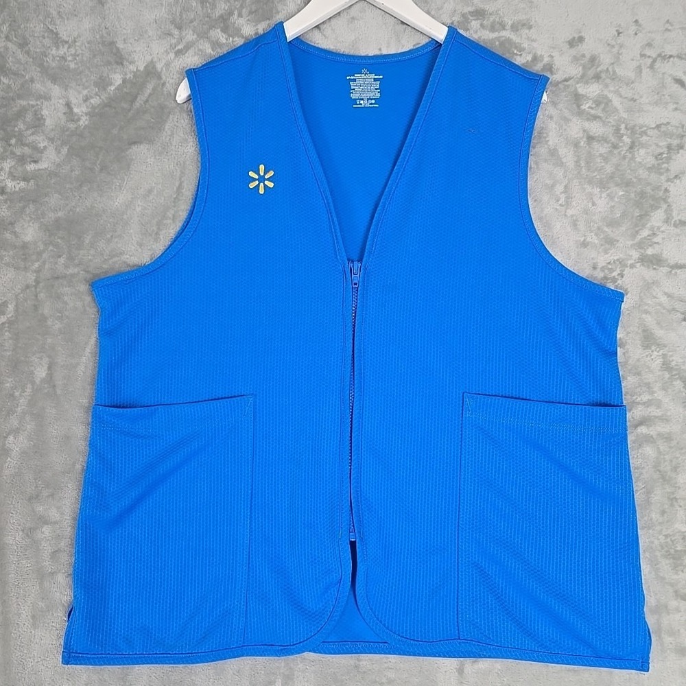 Walmart Employee Blue Uniform Vest Womens XL